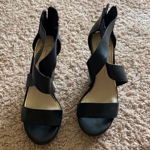 Jessica Simpson black wedges. Worn twice!